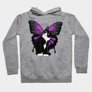 Black Fat Cat With Butterfly Wings Vol 3 Hoodie